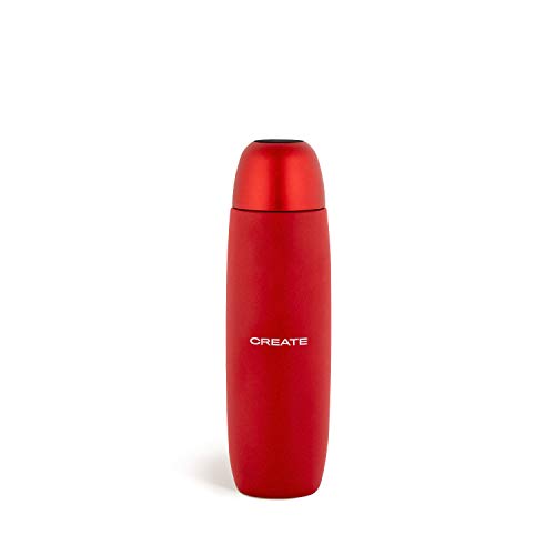 CREATE/B-LIFE SMART/Botella Termo Inteligente Portátil, Taza de Viaje, Térmica de Doble Capa de Acero Inoxidable, Pantalla Inteligente con Temperatura, Botella de Agua Sin BPA (Rojo)