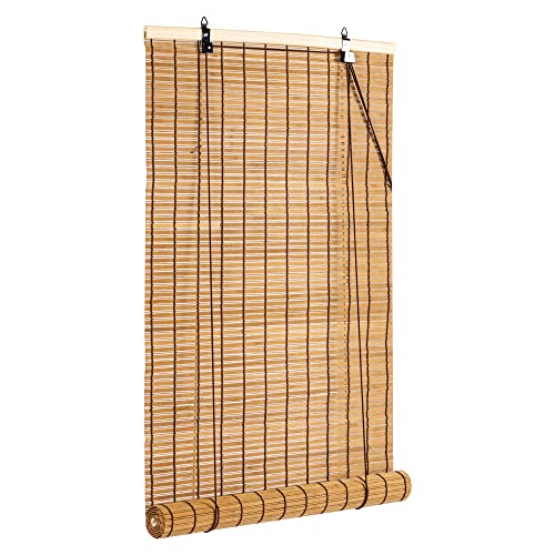 Cy.curtain bright Cortina Enrollable de bambú para Interiores, Cortina de bambú para balcón, persiana de bambú Enrollable para Puertas y Ventanas, 75 x 180 cm