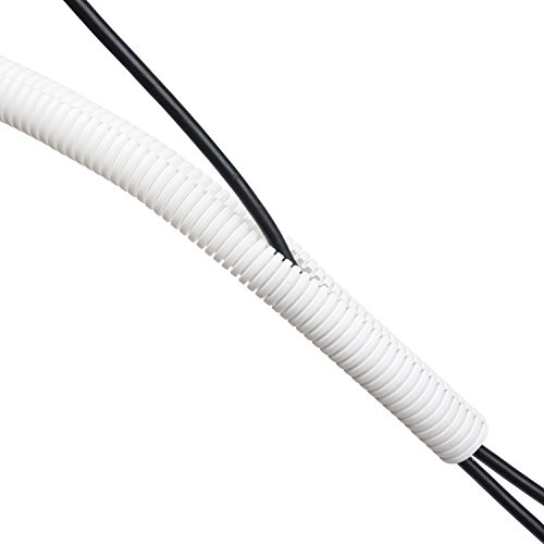 D-Line CTT1.1/25W, Tubo flexible de plástico corrugado para cables eléctricos - 25mm Diámetro x 1.1m longitud - Blanco