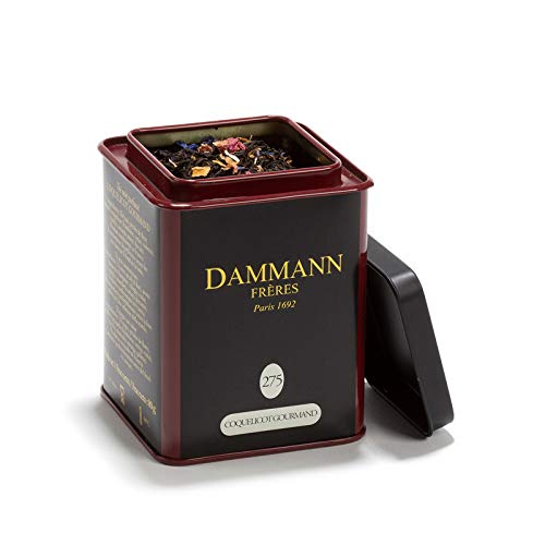 Dammann Coquelicot 275 - Té negro con amapola, frutos rojos, galletas y almendras, 80 gr - Dammann Frères