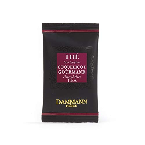 Dammann Coquelicot Gourmand - Té negro con amapola, frutos rojos y galleta, 24 bolsitas - Dammann Frères