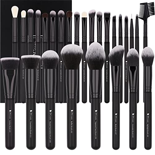 DUcare Set de Brochas de Maquillaje 27 Piezas Profesional Pinceles de Maquillaje Premium Synthetic Brochas de Maquillaje Para Cara y Ojos, Rubor, Contorno, Corrector, Eyeshadow