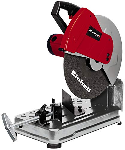 Einhell Tronzadora de metal con cable - TC-MC 355 - 2300 W, 4000 rpm, rueda de corte Ø 355 x Ø 25,4 x 3,2 mm, tope de altura ajustable, bloqueo de la hoja, deflector de chispas, asa adicional