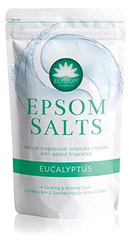 Elysium SPA Epsom SALES DE BAÑO NATURAL Sulfato De Magnesio CRISTALES - EUCALIPTO