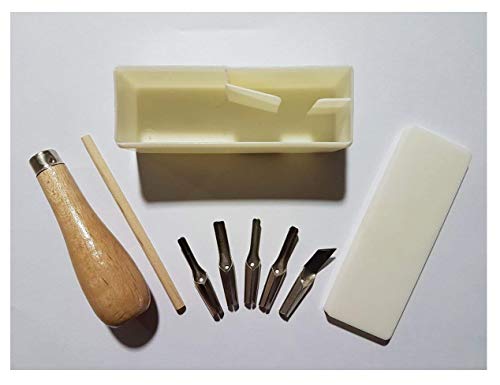 EMI Craft Lino Cutting Set Wood Handle + 5 Blades