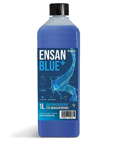 Enders Ensan Blue+ Liquido wc quimico microbiológico 1 l - Liquido wc caravana para tanques de aguas residuales, aseos portátiles - liquido para wc quimico certificación Blauer Engel #4976