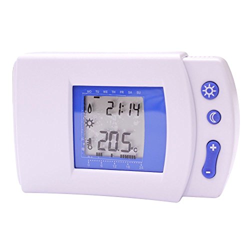Eurobric 2000 Termostato programable para regular la calefacción de tu hogar - Pantalla digital ligera y de fácil instalación - 230 Voltios - Modelo HP-510