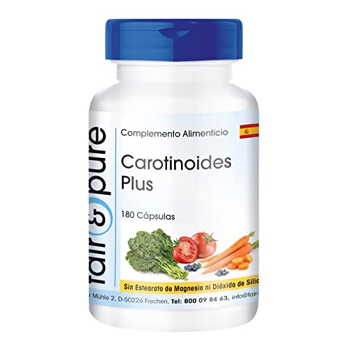 Fair & Pure® - Carotinoid Plus - Complejo de Carotenoides - Con Betacaroteno, luteína, zeaxantina y licopeno - Vegano - Alta pureza - 180 Cápsulas