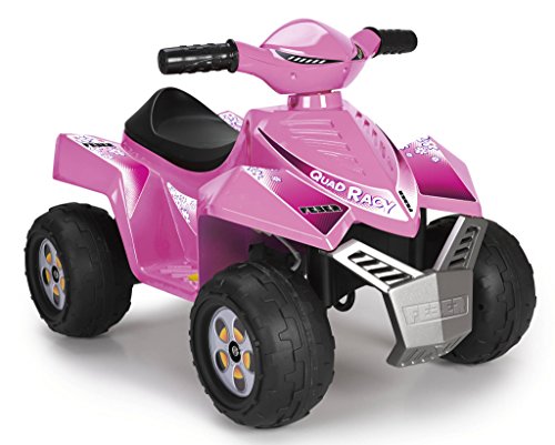 FEBER - Quad Racy 6 V, vehiculo eléctrico de color rosa para niños a partir de 1 año (Famosa 800011422)