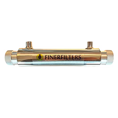 Finerfilters 11 W sistema de desinfección de agua ultravioleta 304 acero inoxidable esterilizador UV 4 litros por minuto ultra violeta filtro de agua purificador