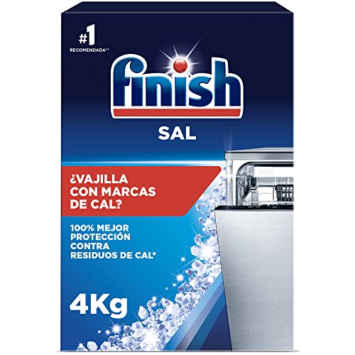 Finish Sal para Lavavajillas, Función Antical, Mayor Rendimiento del Lavaplatos, 4 kg