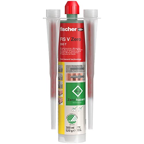 fischer FIS V Zero - Taco químico, resina de inyección, universal, respetuoso con el medio ambiente, resistente a la intemperie para exterior e interior, para todos los materiales, 300 ml