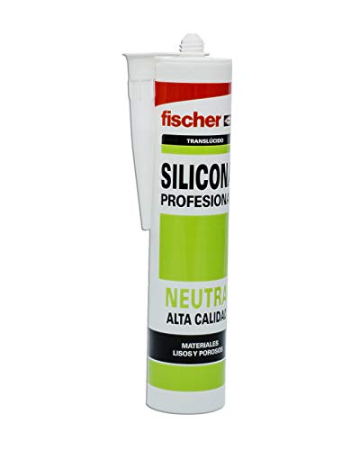 fischer - silicona transparente neutra profesional para sellar superfícies no porosas y con contaco con agua ,300ml