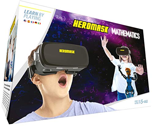 Gafas VR + Juegos. Aprender Matematicas [sumar y restar calculo Mental...] Gafas 3D Realidad Virtual [Regalo Original] Niños y niñas 5 6 7...12 años