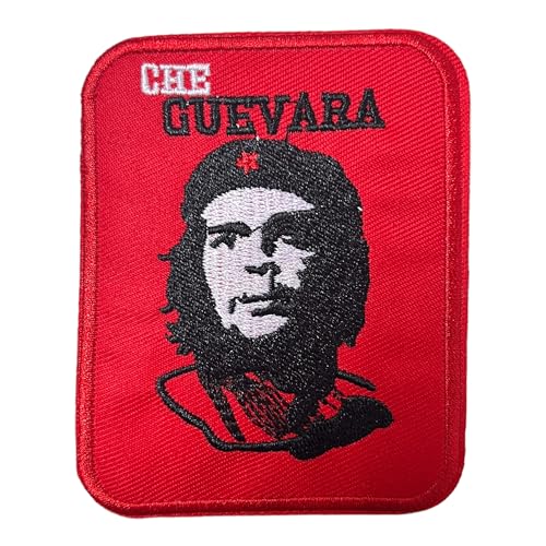 Gemelolandia | Parche Premium del Che Guevara Red 8X6 CM- - Símbolo Revolucionario para Ropa y Accesorios - Emblema Duradero y Vibrante para Aficionados a la Historia y la Moda