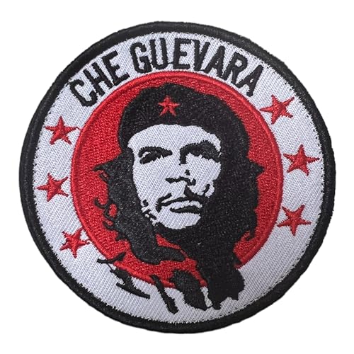 Gemelolandia | Parche Redondo del Che Guevara 8 cm- - Símbolo Revolucionario para Ropa y Accesorios - Emblema Duradero y Vibrante para Aficionados a la Historia y la Moda