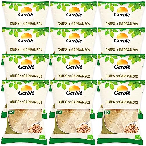 Gerblé Snack BIO Garbanzos de Producción Ecológica Certificada, 12 unidades