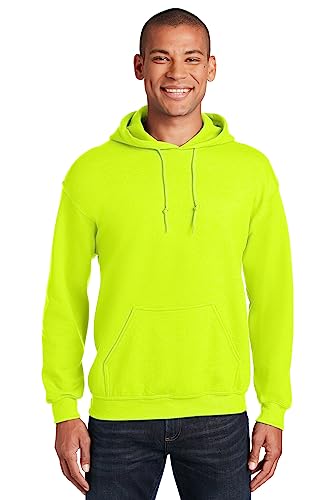 Gildan - Sudadera con capucha para hombre Verde fluorescente Large