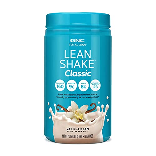 GNC Total Lean | Lean Shake Classic | Combustible el metabolismo y apoya el músculo magro | Vanilla Bean | 16 porciones