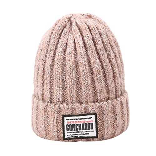 Gorro de lana de moda para mujer, conjunto de cuello de punto grueso cálido sólido orejeras sombrero de invierno para hombres, f, Taille unique