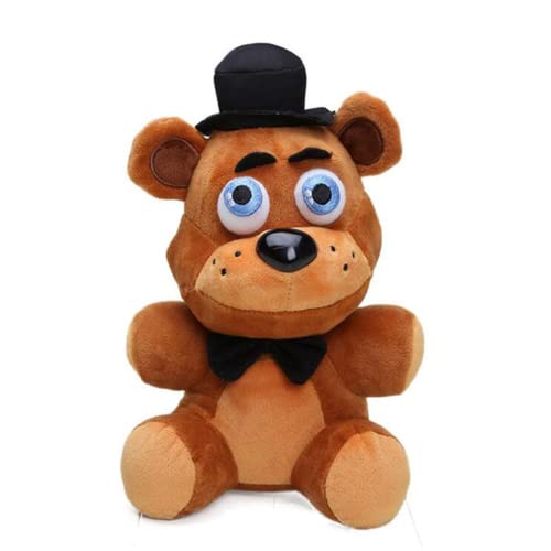 GRATIME FNAF-Peluches de Felpa de 18cm, muñecos de Freddy Fazbear, Bear Foxy, Rabbit Bonnie Chica, 5 Noches en Freddy, Peluches (Castaño)