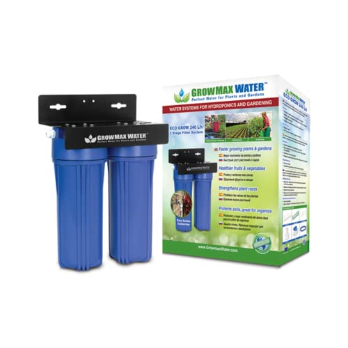 Growmax Water Eco Grow 240. Sistema de Filtración de Agua de 2 etapas de Alta Capacidad. Ideal para Uso doméstico en pequeños Jardines y Plantas de Interior