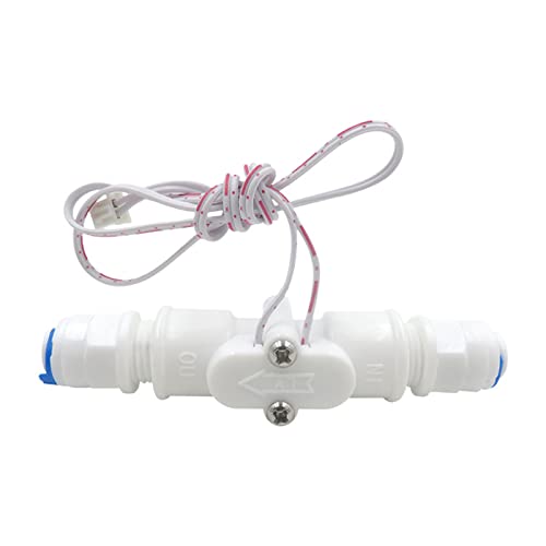 GuoQiao - Sensor de flujo compacto G1/4 pulgadas, sensor de flujo de agua líquida, interruptor de flujo de agua, adecuado para dispensador de agua, purificador de plástico