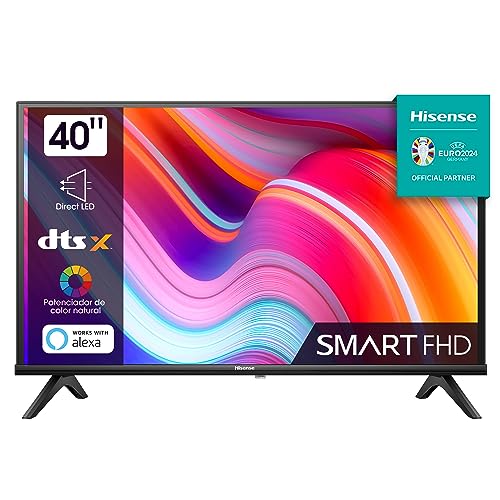 Hisense 40A4K(40") 1080p Smart TV Full HD, con Natural Colour Enhancer, DTS Virtual X, Alto Contraste, Modo Juego, VIDAA U6, HDMI, WiFi (2023)