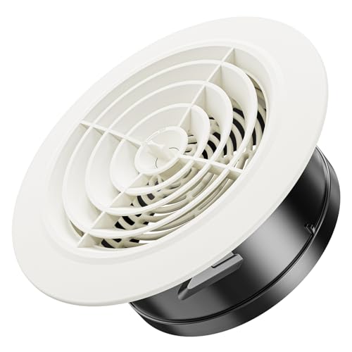 Hon&Guan ABS Rejilla de Ventilación Ajustable para Baño Oficina Sala (ø150mm)