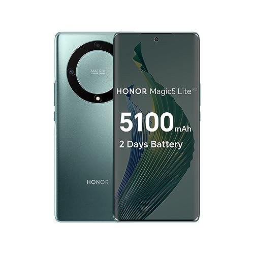 HONOR Magic 5 Lite Teléfono movil 5G, 8+256 GB, Snapdragon 695, Pantalla AMOLED Curva de 120 Hz de 6,67”, Cámara Triple de 64MP, Batería Larga duración de 5100 mAh, Dual SIM, Android 12