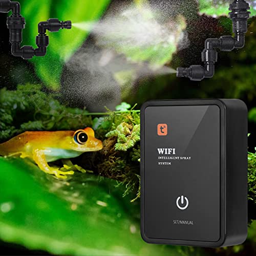 Humidificador de Reptiles, Diealles Shine Sistema de Nebulización Inteligente, Aautomático Sistema de Nebulización de Terrario para Reptiles Plantas