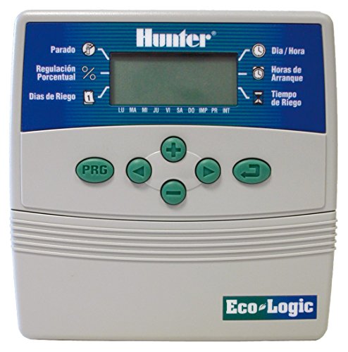 Hunter ECO6 - Programador de riego ecológico, Color Gris