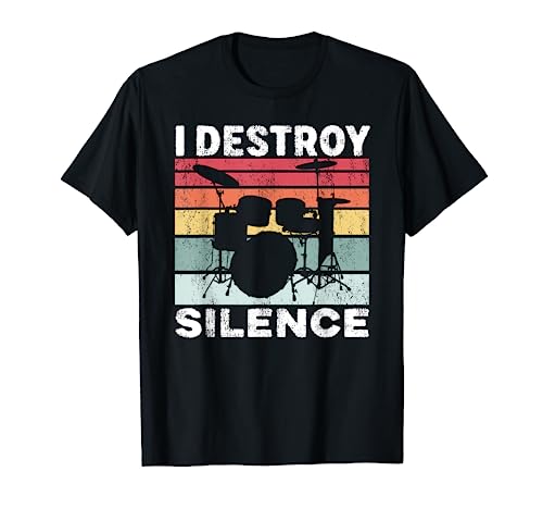 i Destroy Silence Percusión Set de batería Camiseta