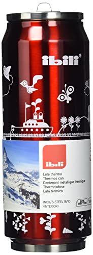 IBILI - Termolata isotermica eco 500 ml, Acero Inoxidable 18/10, Doble pared, Reutilizable
