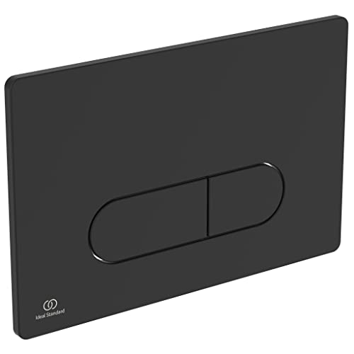 Ideal Standard R0115A6 Placa de Descarga de Inodoro, Negro, Oleas M1 Mechanical Toilet Flush Plate - Black