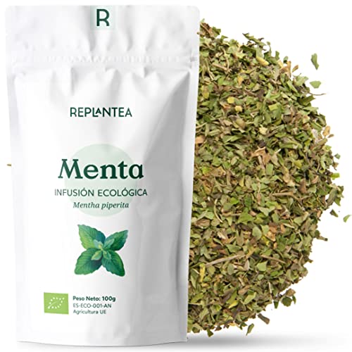 INFUSION DE MENTA ECOLÓGICA 100G | Hojas de Menta Piperita Pura y Limpia REPLANTEA®