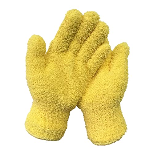 IUYQY Guantes de microfibra para lavado de coche, guantes de limpieza en seco, forro polar coral, guantes de cinco dedos, guantes de limpieza en seco, absorbentes P2R2