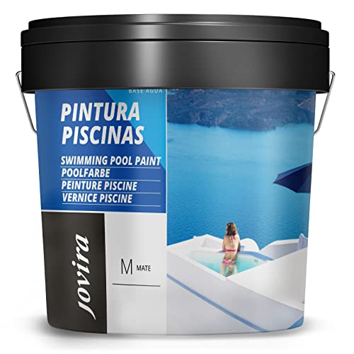JOVIRA PINTURAS Pintura Piscinas al Agua. Protección y decoración de piscinas. (15 Litros, Gris Hormigon)