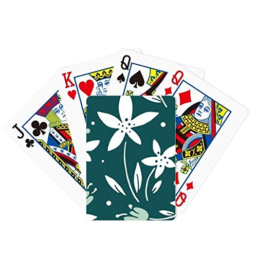 Juego de mesa de la diversión de la tarjeta mágica de la pintura de la flor blanca verde