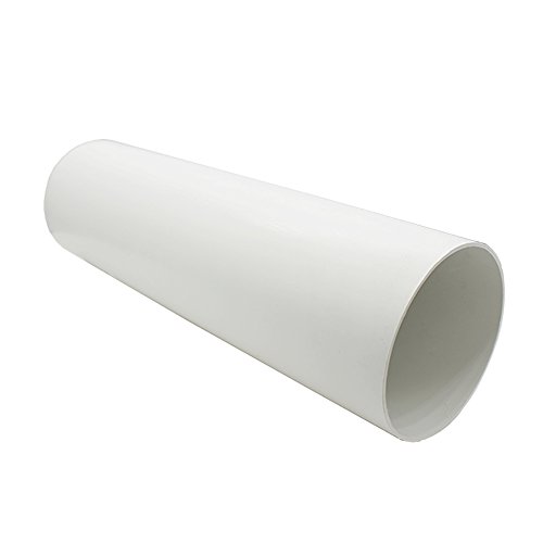 Kair Tubo de conducto de plástico de 100 mm a 350 mm de longitud corta – Canal de conducto recto rígido