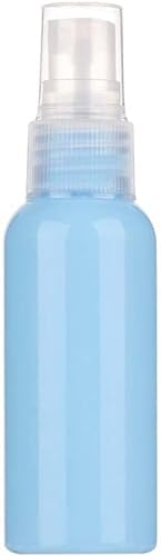 KONAMO Mini botellas de pulverización de 50 ml, vacías, niebla fina, plástico, pequeños recipientes de líquido recargables para perfume, productos de belleza (azul)