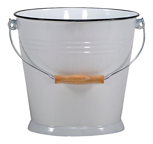 Krger - Cubo de agua, esmalte, 10 litros, color: Blanco
