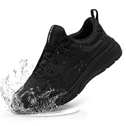 LARNMERN Zapatos Antideslizantes Hombre Zapatos de Cocina Hombre Zapatos Hosteleria Impermeable Zapatillas Antideslizante Cocina Camarero Sanitario,negro/43 EU