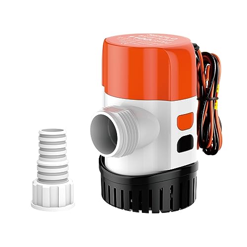 LIGHTEU®, 12V 2.5A 600GPH Temporizador electrónico con detección automática Bomba de agua de sentina SFBP1-G600-13B