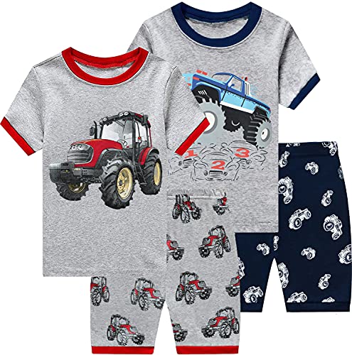 Little Hand Ensembles de Pyjama Garçon, conjuntos de pijama Niños, 4 # Tracteur et Véhicule Tout-terrain, 122