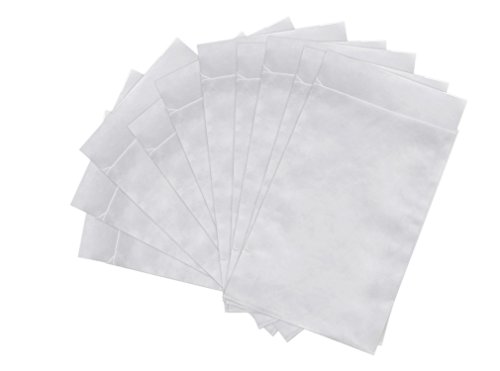 Logbuch-Verlag 50 pequeñas bolsas de papel 5,5 x 11,7 cm blanco - embalaje para pastillas semillas pequeños regalos