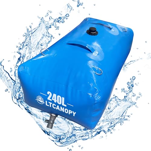 LTCANOPY Tanque de Agua, contenedor de vejiga de Agua Plegable de Gran Capacidad, Bolsa de Agua Suave Plegable Resistente a la sequía, Tanque de Agua de Uso agrícola de Lucha contra Incendios (240L)