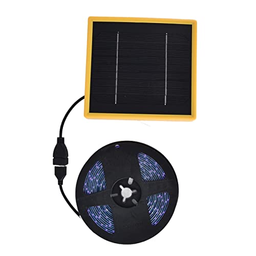 Luz LED Solar para Cultivo, Tira de Luz para Cultivo de Plantas Solares de Plástico de Silicona 5W LED Energía Solar Portátil Duradera Alto Flujo Luminoso para Plantas (3M)