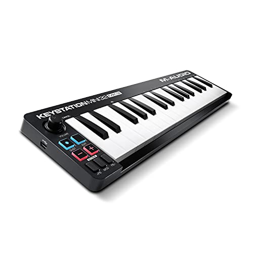 M-Audio Keystation Mini 32 MK3 - Teclado Controlador MIDI USB de 32 teclas, ultra portátil con software incluido