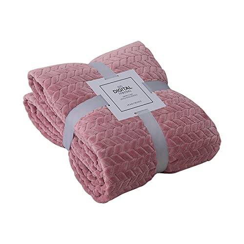 Manta ligera de felpa suave y de cama, adecuada para el hogar, textiles para el hogar, manta de regalo (rosa, talla única)